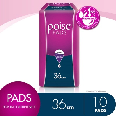 Pads Incontinence Extra Long Plus+ Non Wing 10s - Heavy Bladder & Urine Leakage Protection