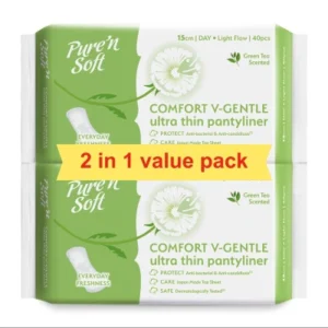 Ultra Thin Pantyliner Green Tea Scented 150mm 2X40's