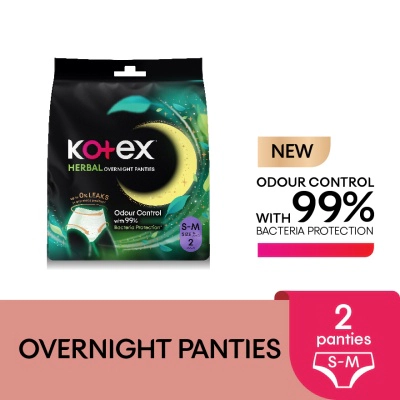 Overnight Panties Herbal S-M (2s) Period Panties with 360⁰ Anti-Leakage Protection Disposable