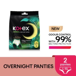 Overnight Panties Herbal L-XL (2s) Period Panties with 360⁰ Anti-Leakage Protection Disposable