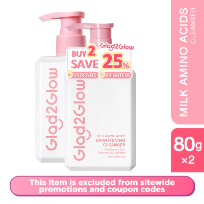 Milk Amino Acids Brightening Cleanser Twin Pack (2x80g)