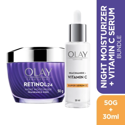Vitamin C Serum 30ml + Retinol Moisturizer 50g