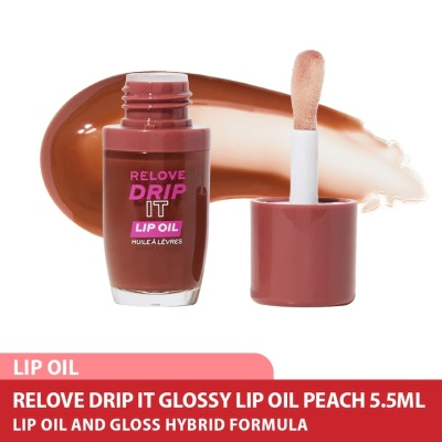 Relove Drip It Glossy Lip Oil Peach