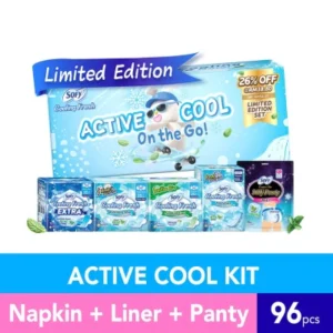 Active Cool On The Go Set 26% Savings (3 day napkin, 1 liner & 1 panty)