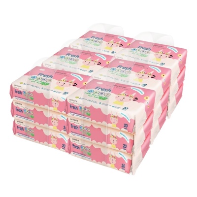 Fresh Baby Wipes 20's x 3 x 6s