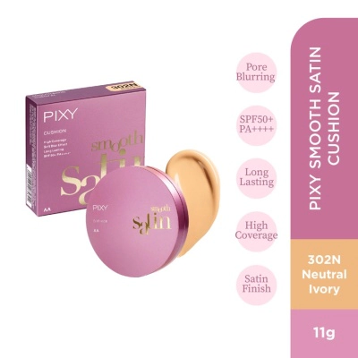 Smooth Satin Cushion 302N Neutral Ivory 11g
