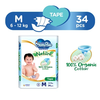 Baby Diapers Extra Dry Nature Tape M 34s