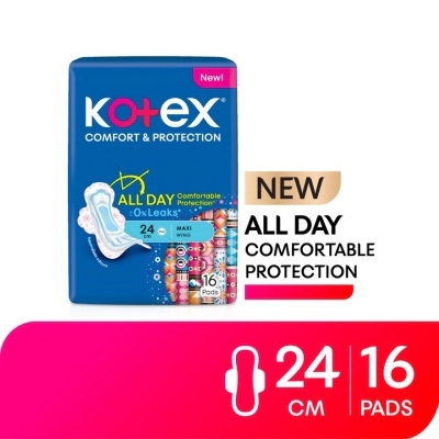 Comfort & Protection Maxi Day Wing Pad 24cm (16s) - Sanitary Pad with 100% Leak Free Comfort