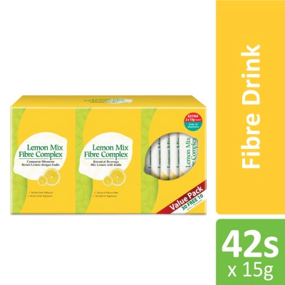 Lemon Mix Fibre Complex (15g x 30's +12's) Exclusive Pack