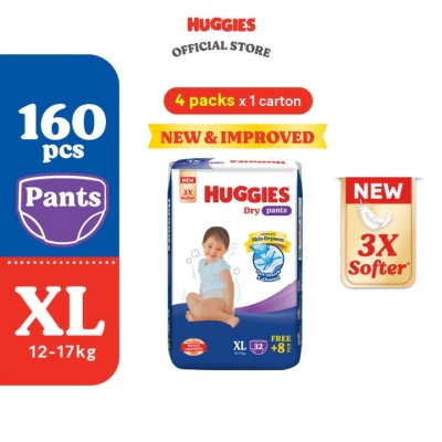Dry Pants Diapers XL 40s (4 Packs) - Absorbent and dry diapers for baby